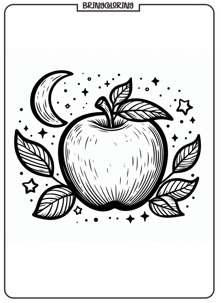 Apple Coloring Page