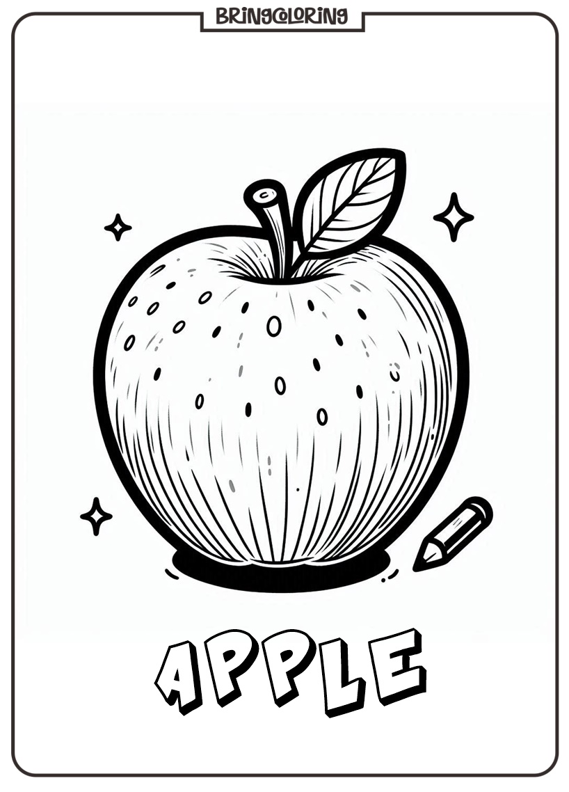 Apple Coloring Pages