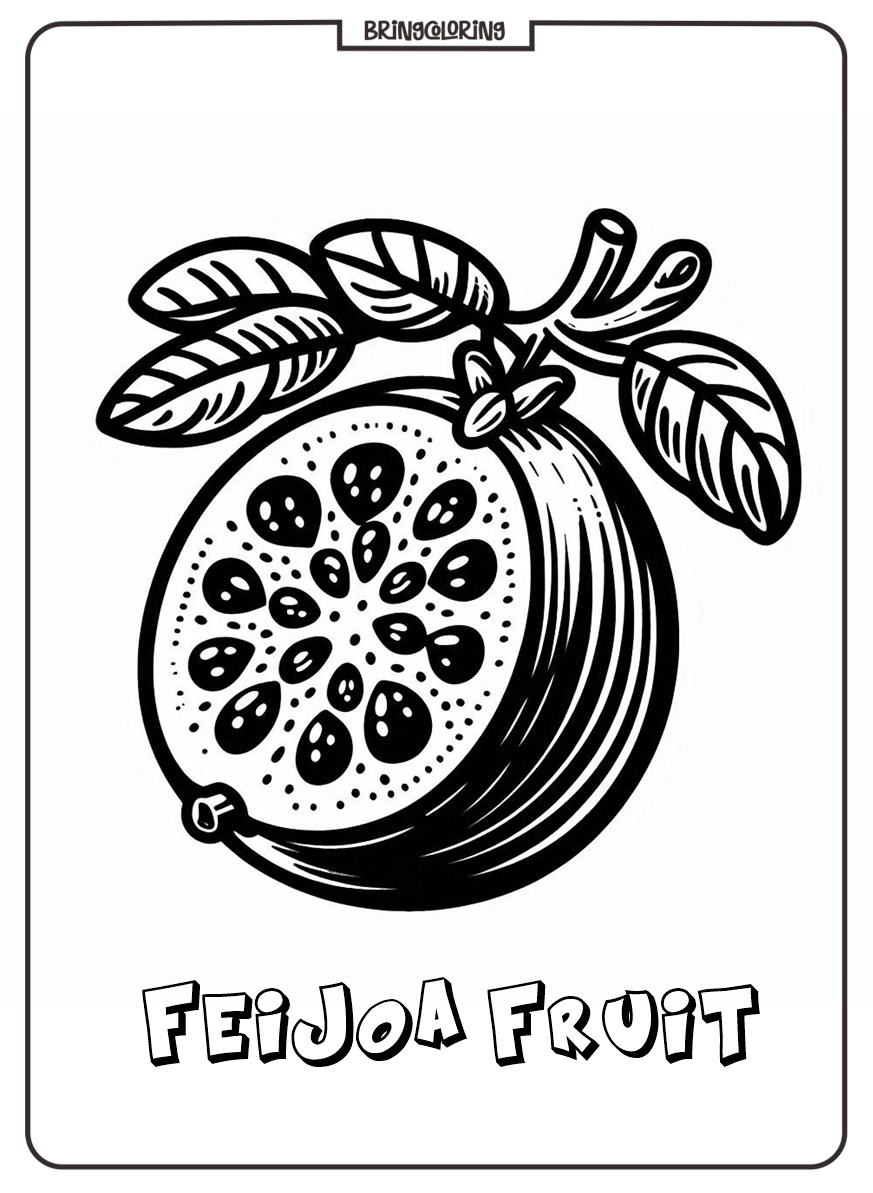 Feijoa coloring pages Feijoa coloring pages