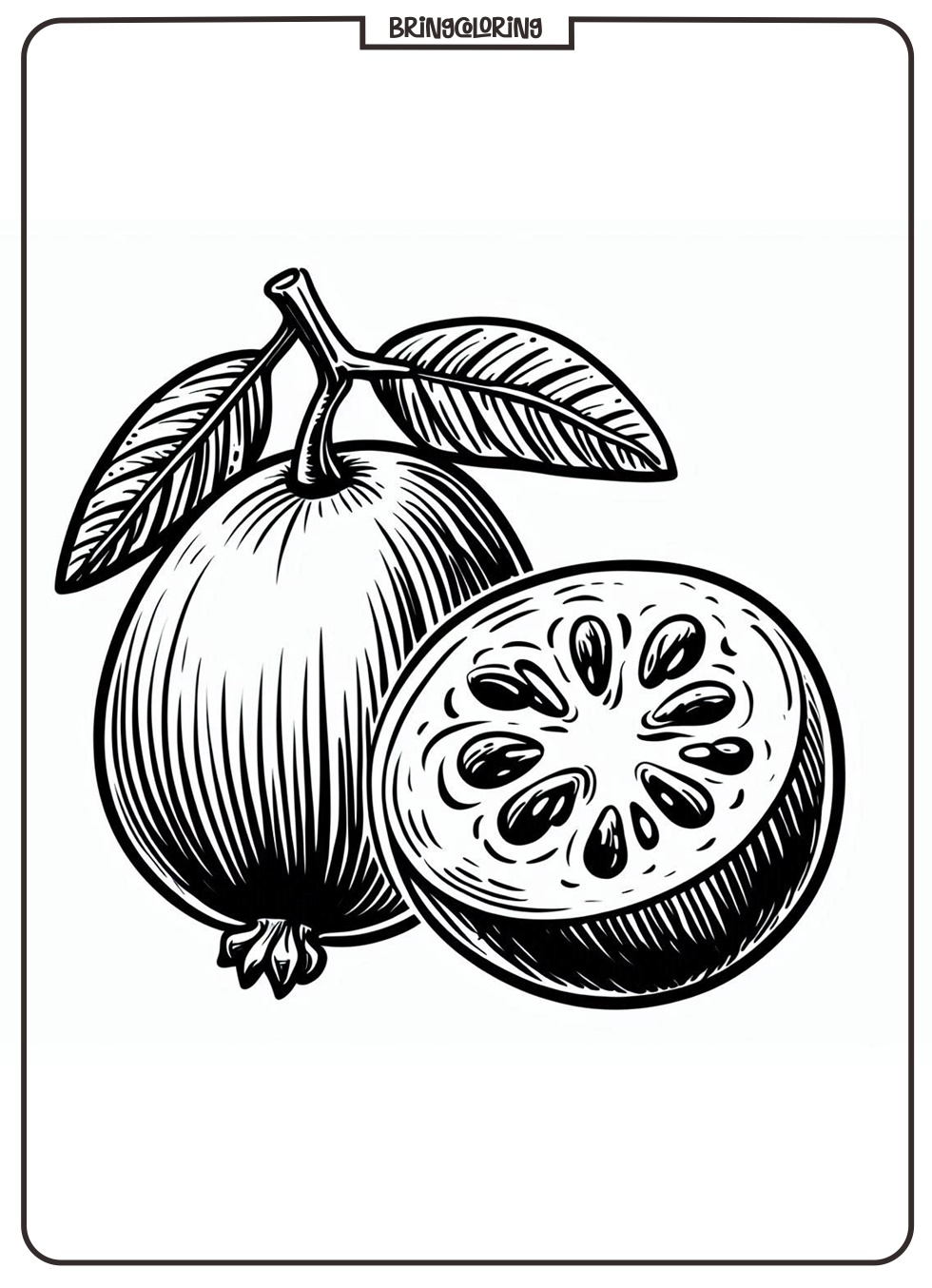 Feijoa fruits coloring pages Feijoa fruits coloring pages