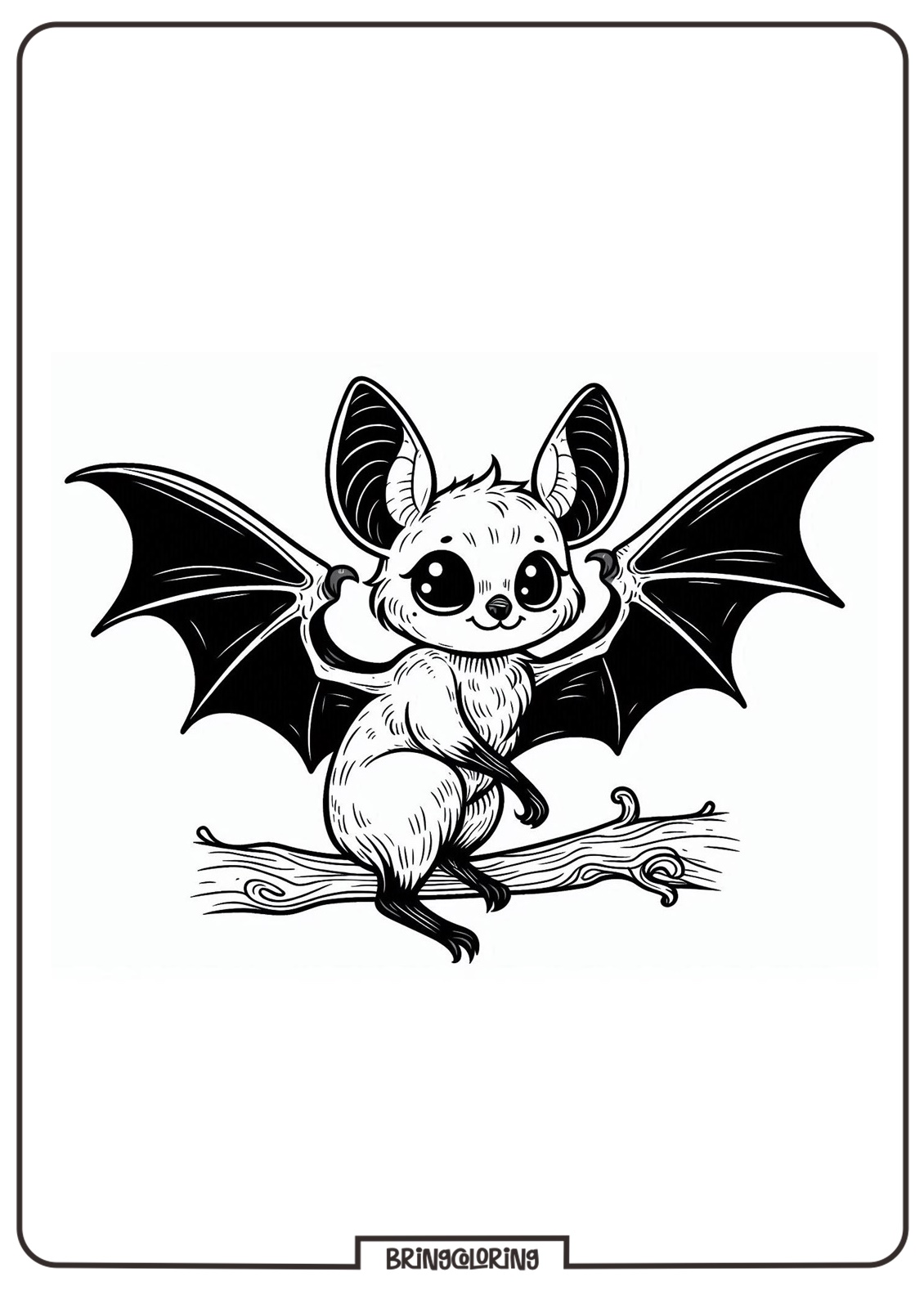Printable Bat Coloring Page online Printable Bat Coloring Page online