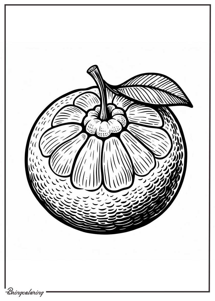 Yuzu Fruits Coloring Pages