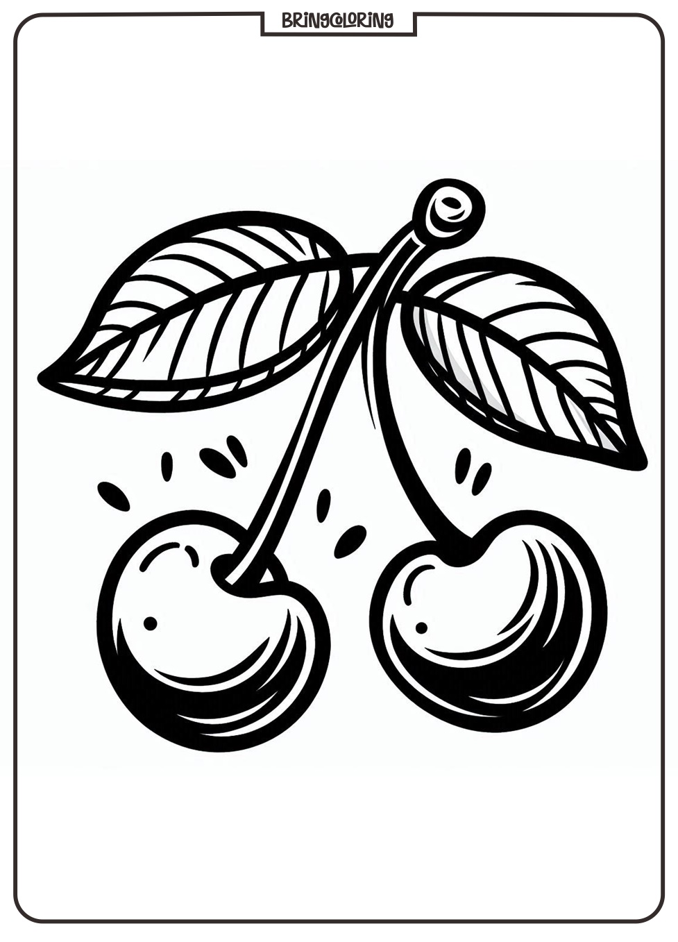 cherry coloring pages online
