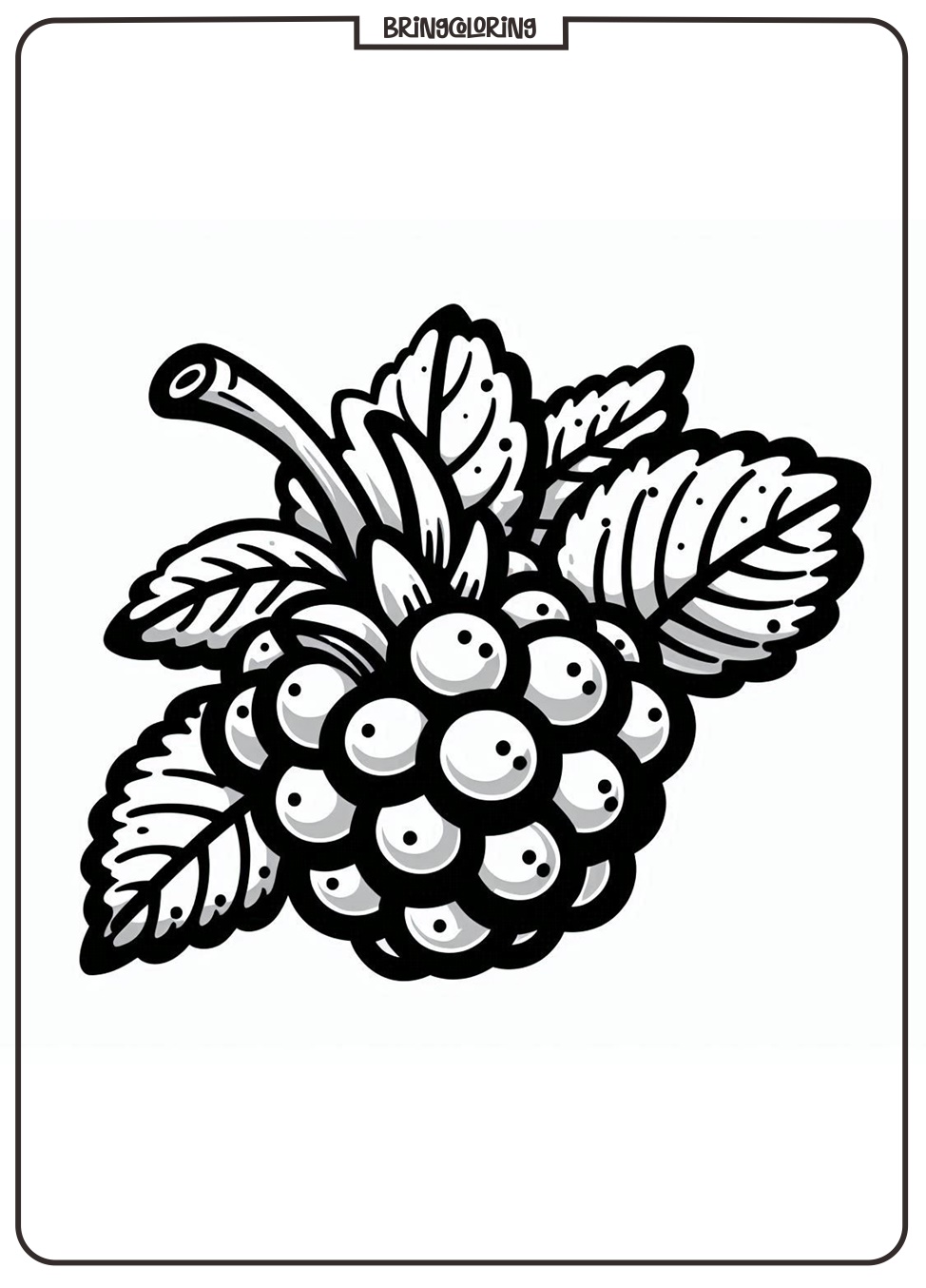 easy bilberry coloring page