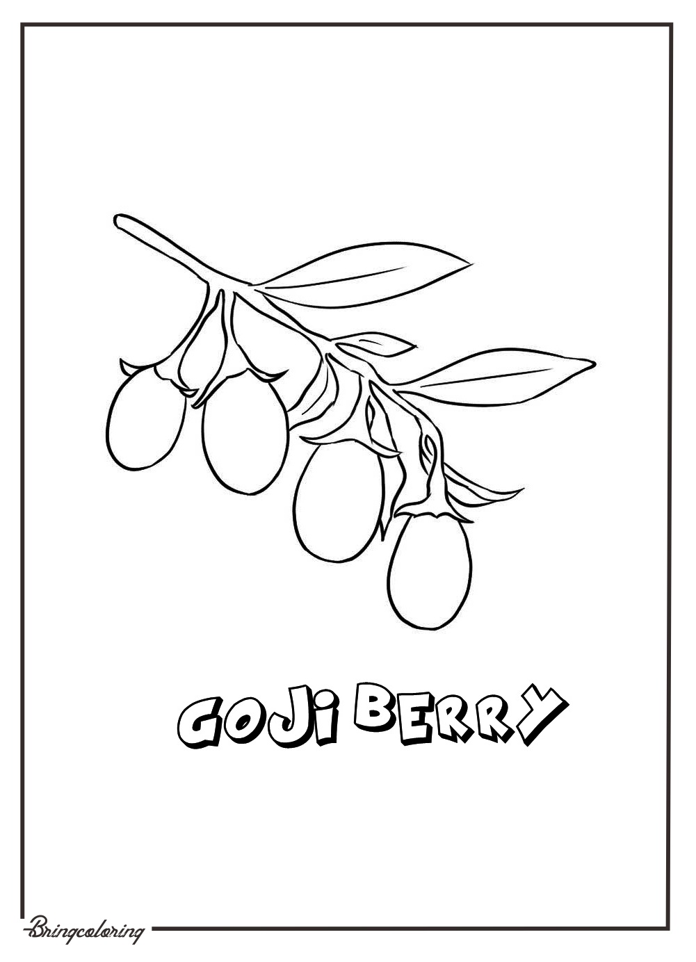 easy goji berry coloring page