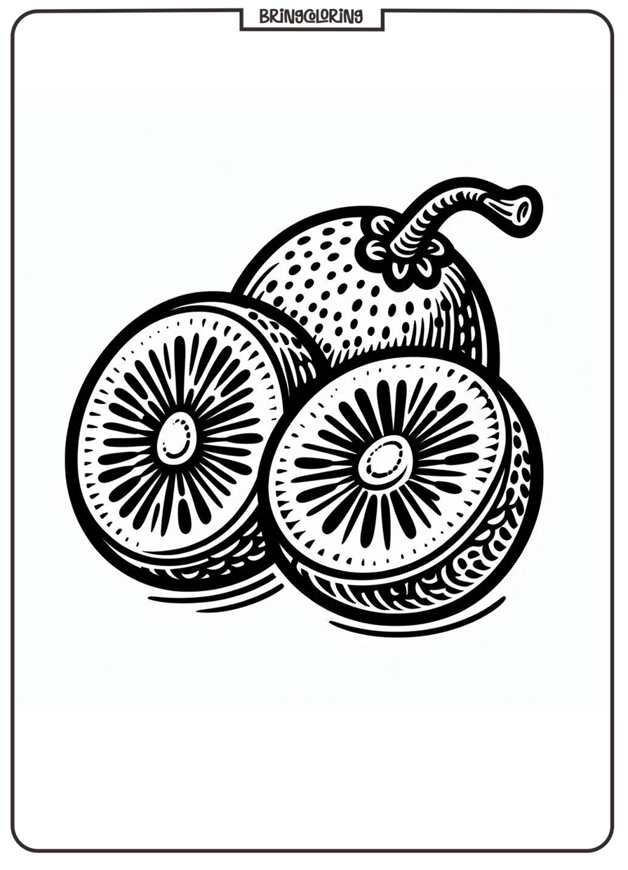 easy kiwi coloring page