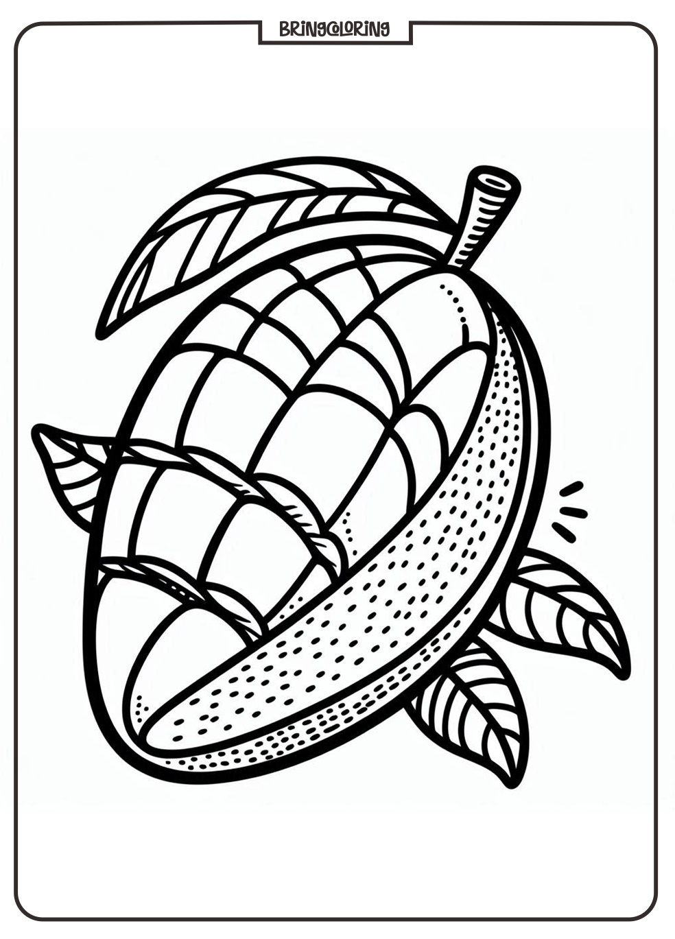 easy mango coloring page for kids easy mango coloring page for kids
