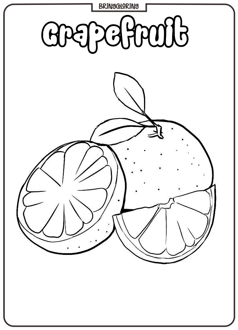 grapefruit coloring page