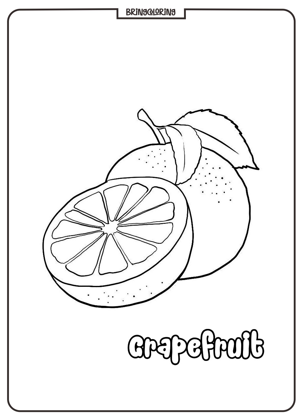 grapefruit coloring pages