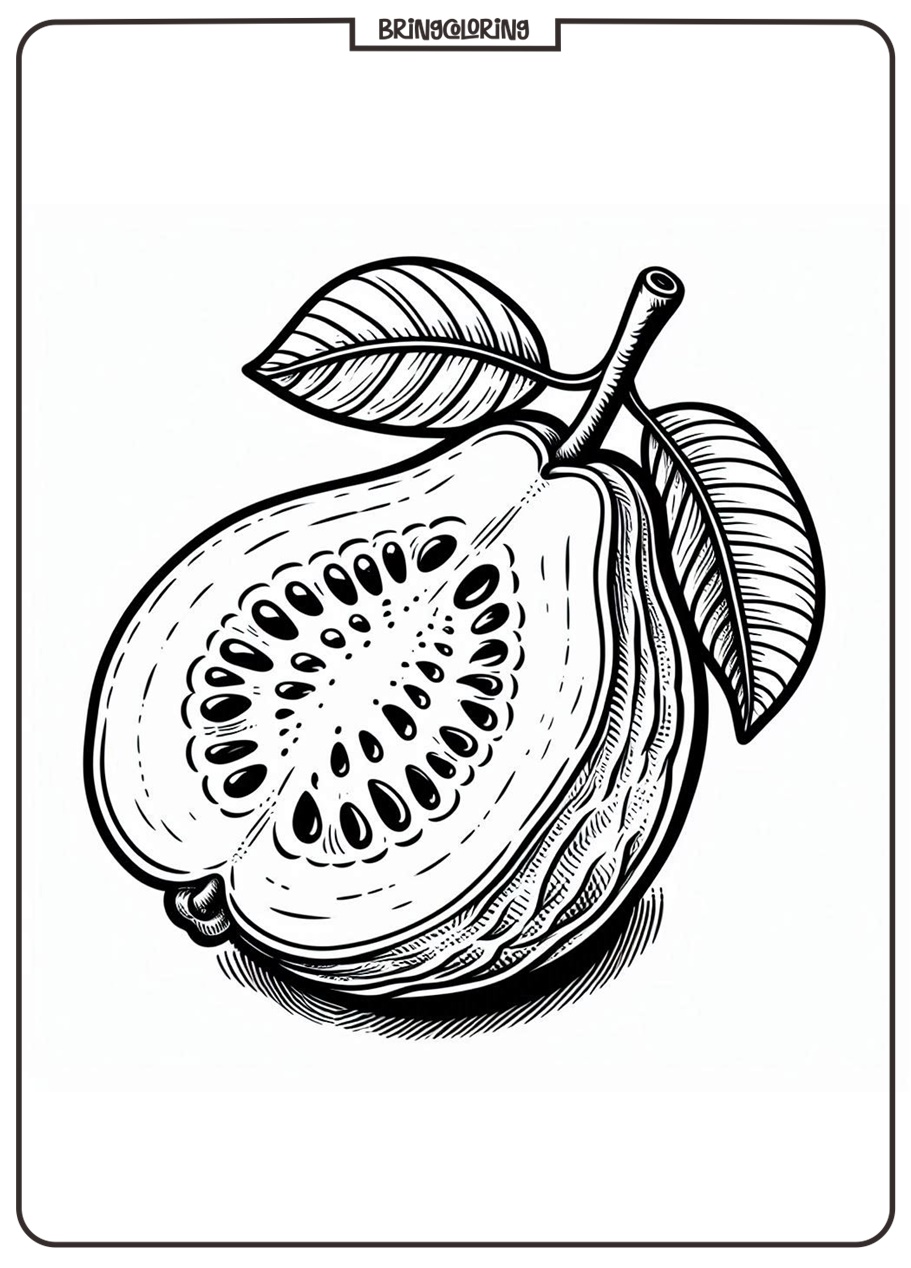 guava coloring page