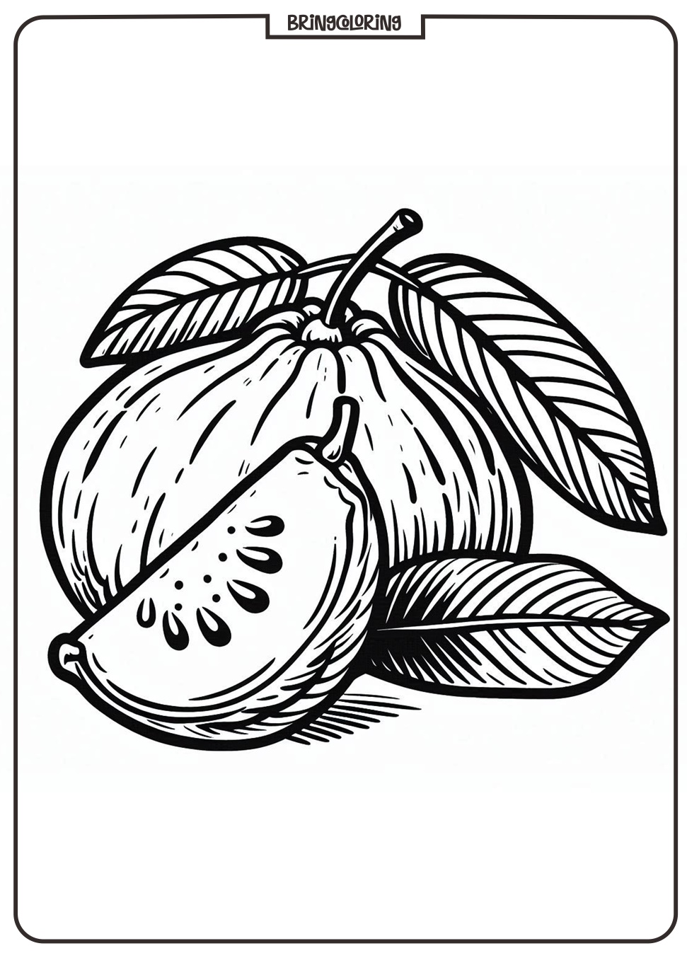 guava coloring pages