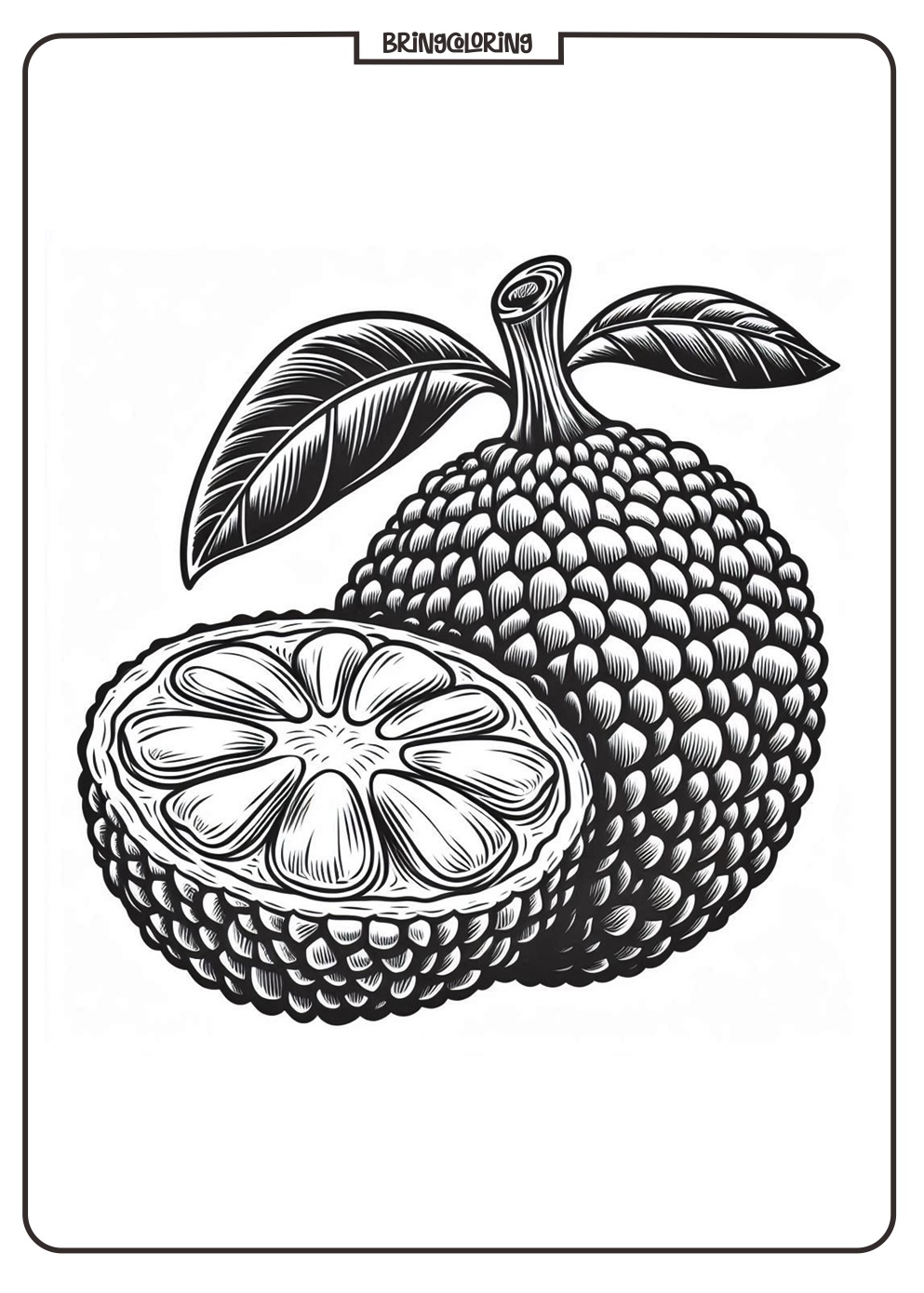 jackfruit coloring page online