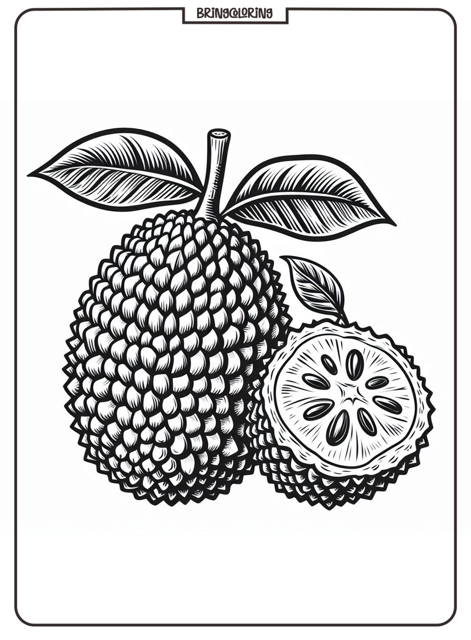 jackfruit coloring page