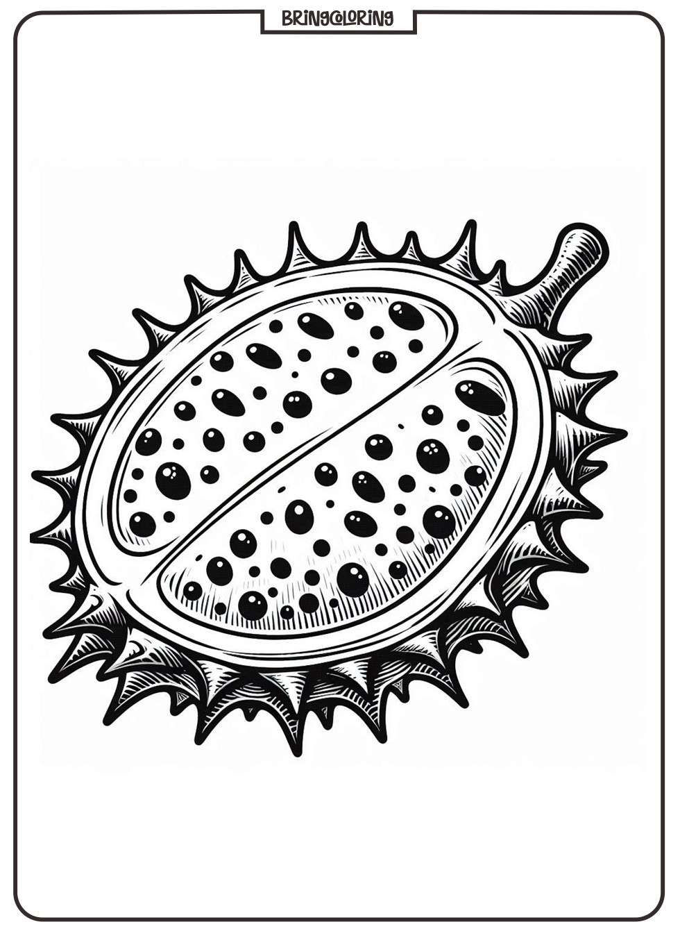 kiwano coloring page