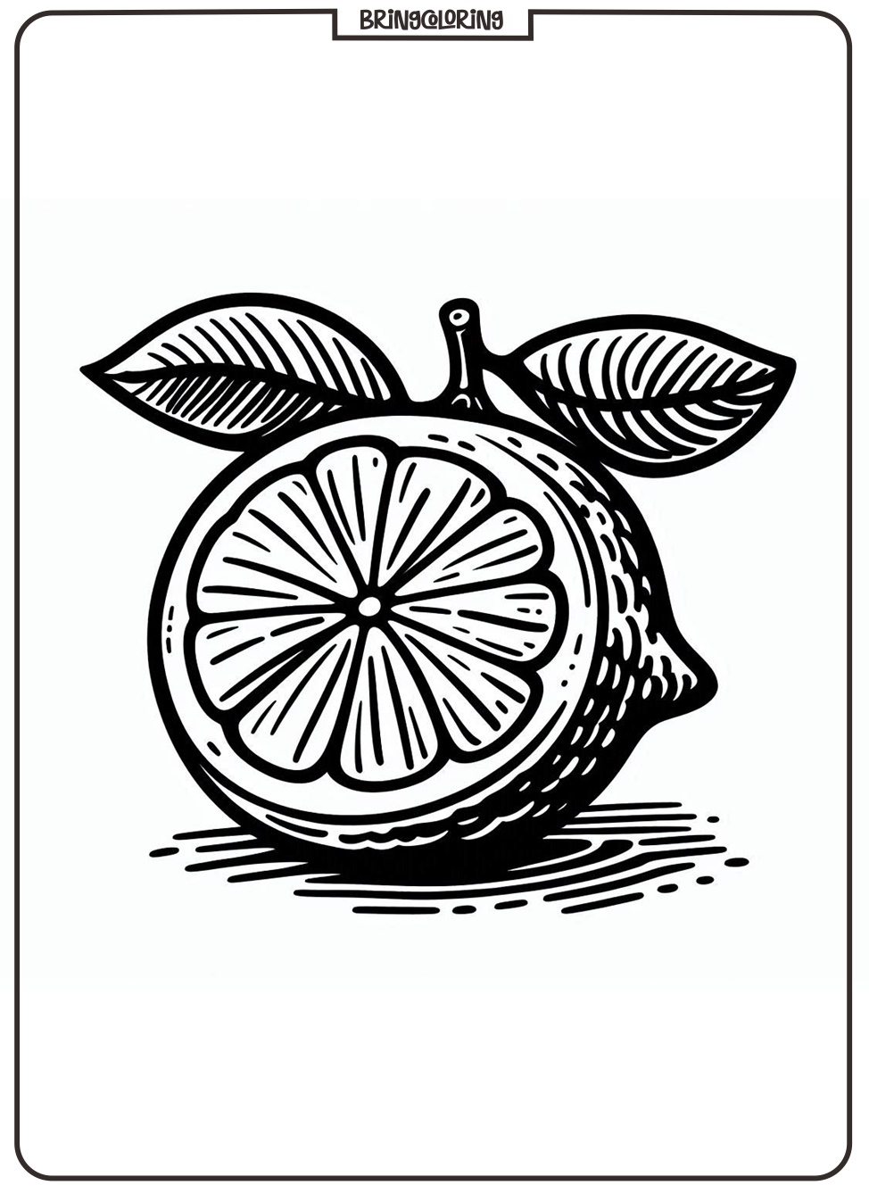 lemon fruit coloring pages for kids