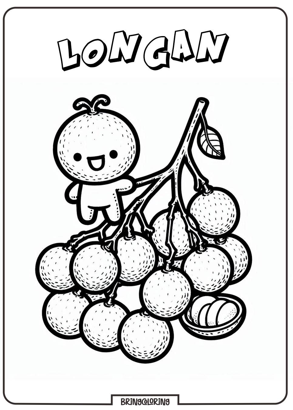 longan fruit coloring pages for kids longan fruit coloring pages for kids