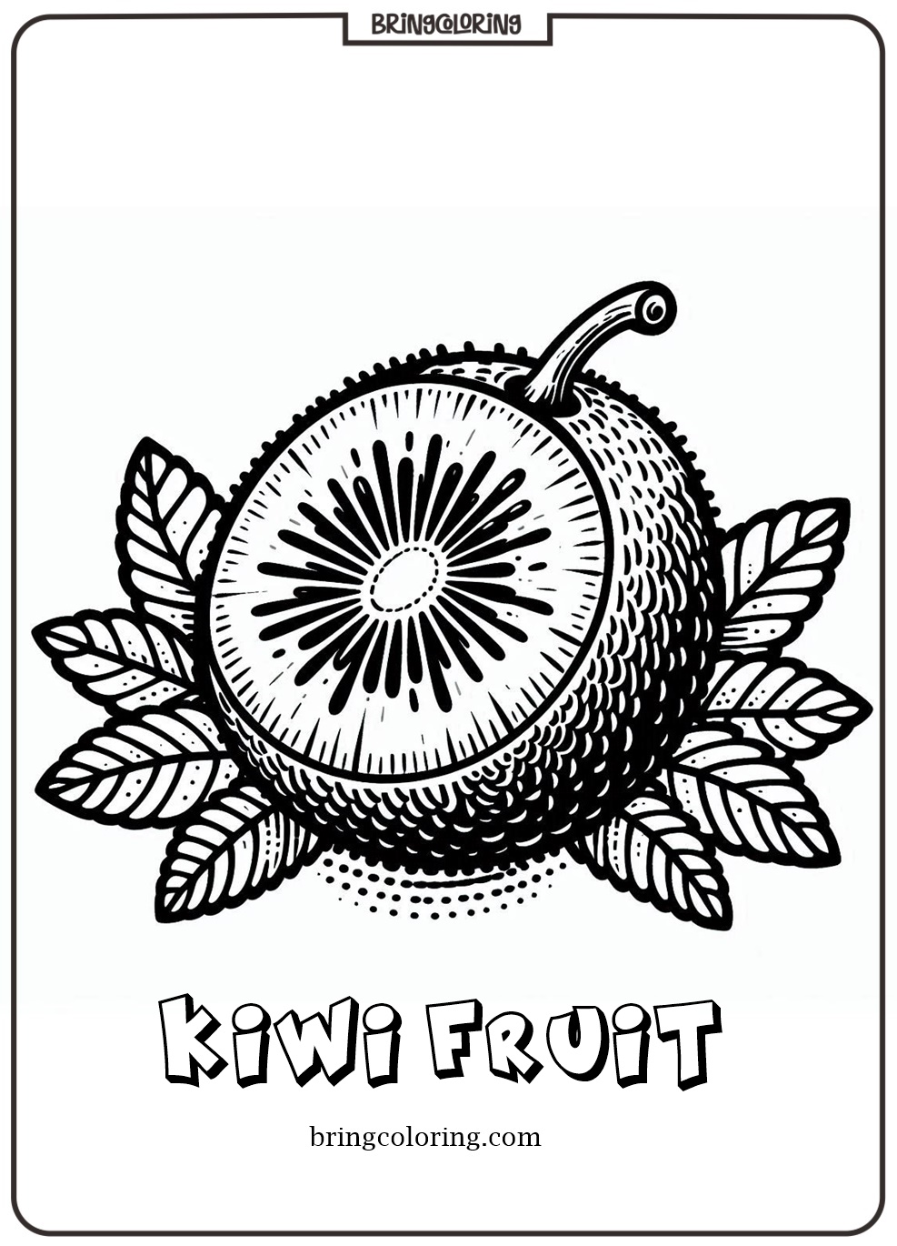 online kiwi fruit coloring pages