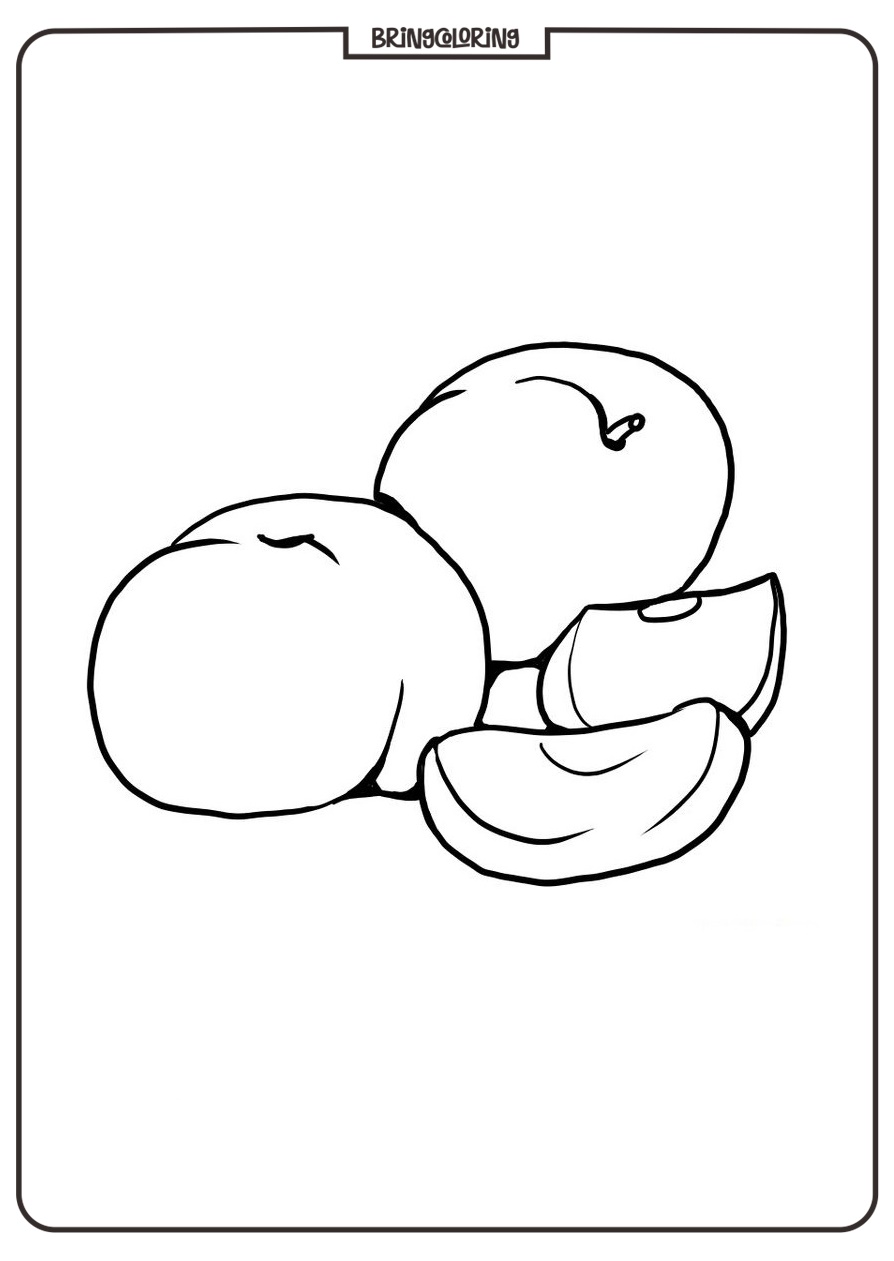 online plumcot fruit coloring page