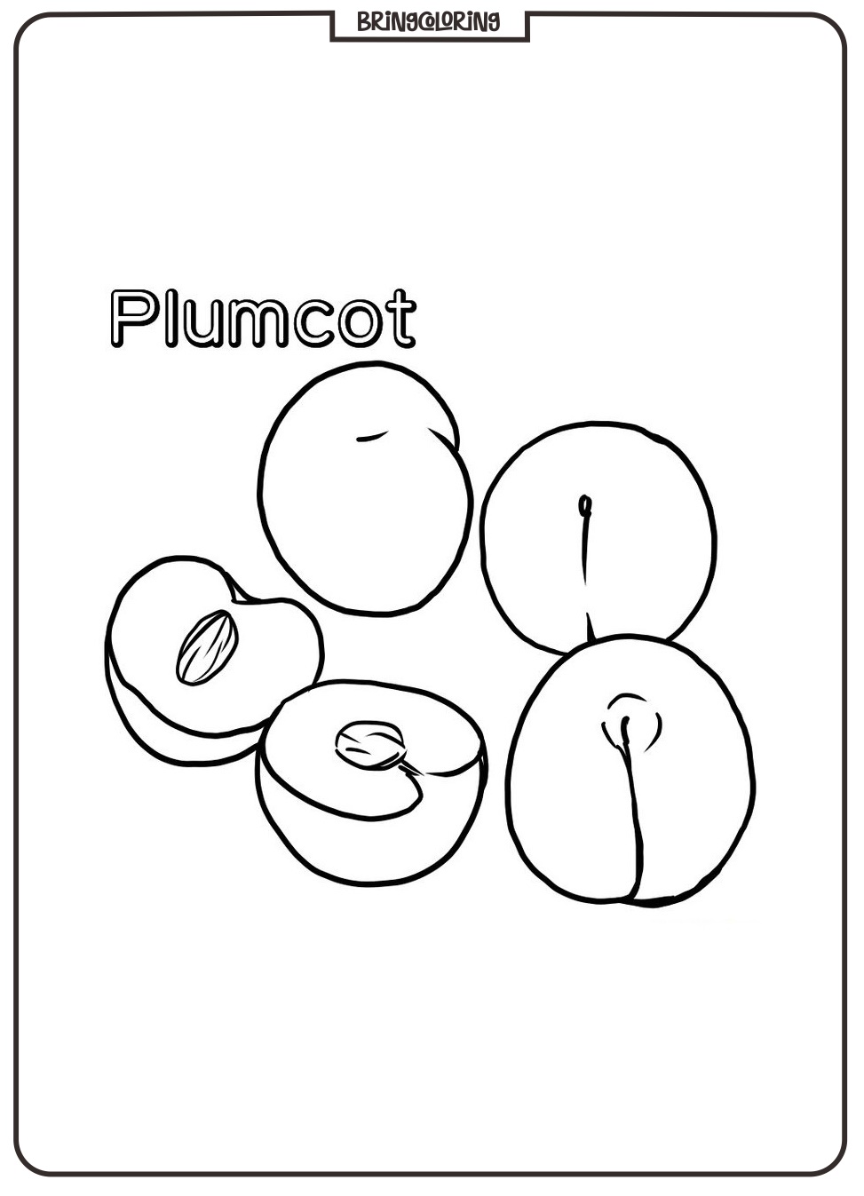 online plumcot fruit coloring pages