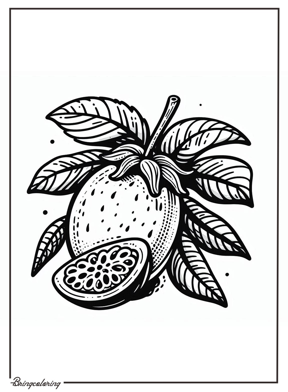 passion fruit coloring page