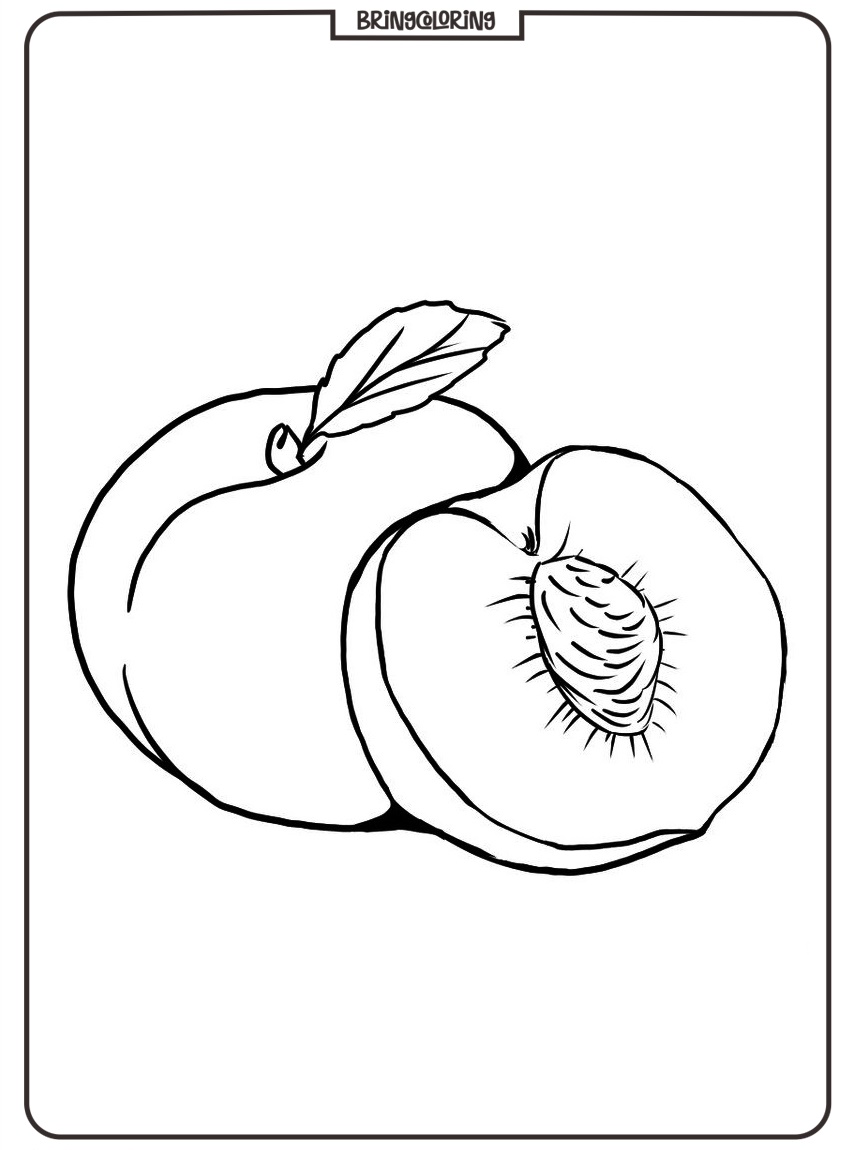 peach coloring pages peach coloring pages