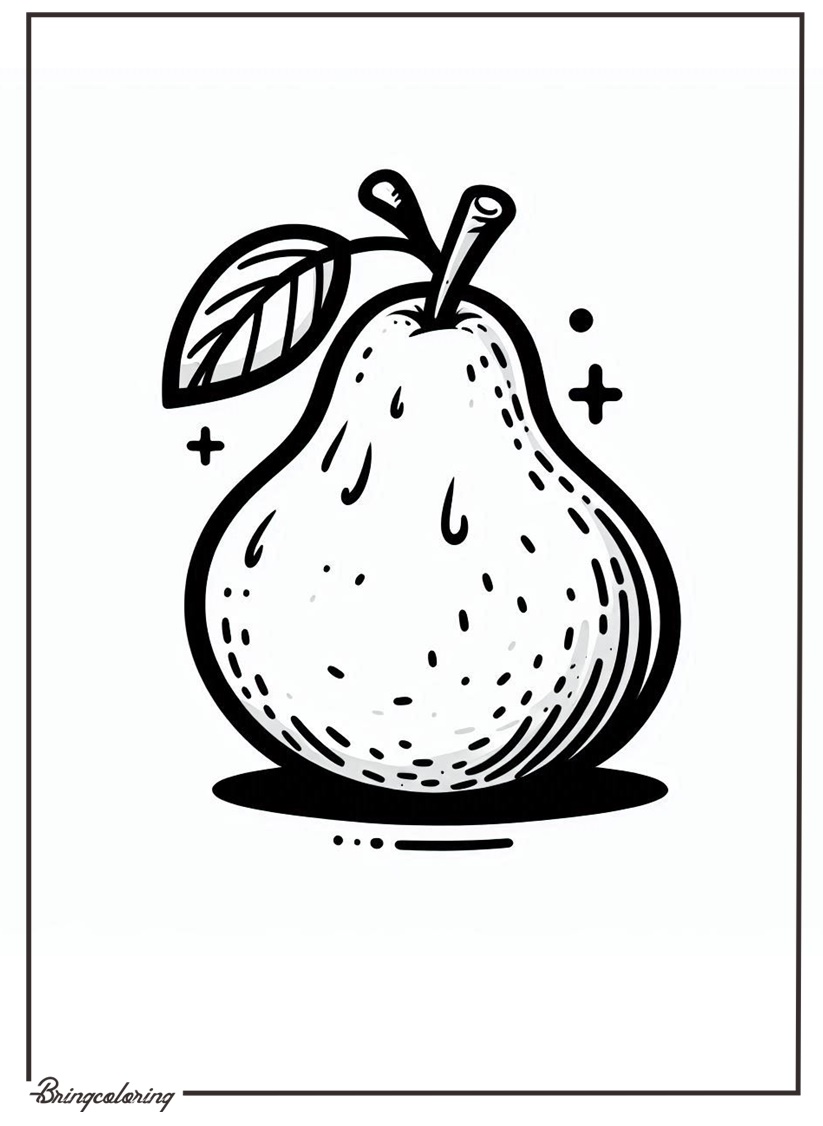 pear coloring pages pear coloring pages