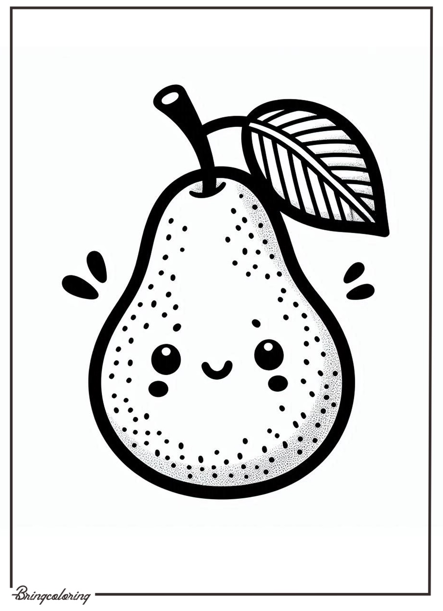 pear fruit coloring pages for kids pear fruit coloring pages for kids