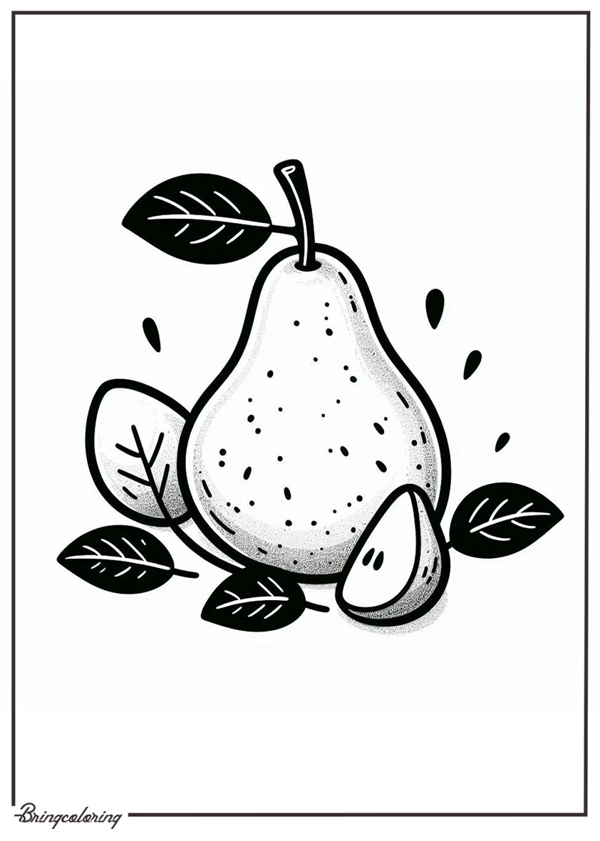 pear fruit coloring pages pear fruit coloring pages