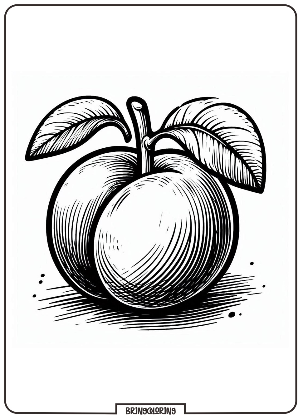 plum fruit coloring page