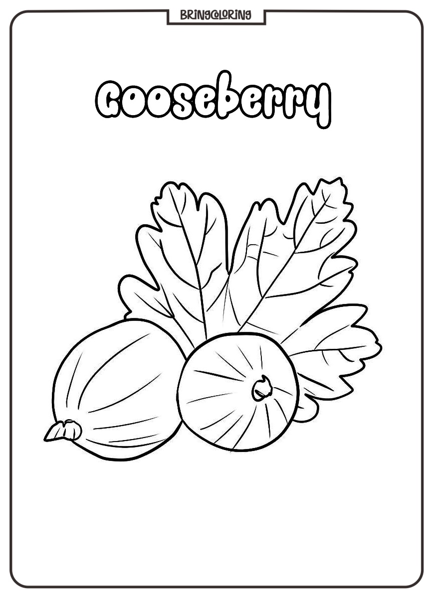 printable gooseberry coloring page for kids