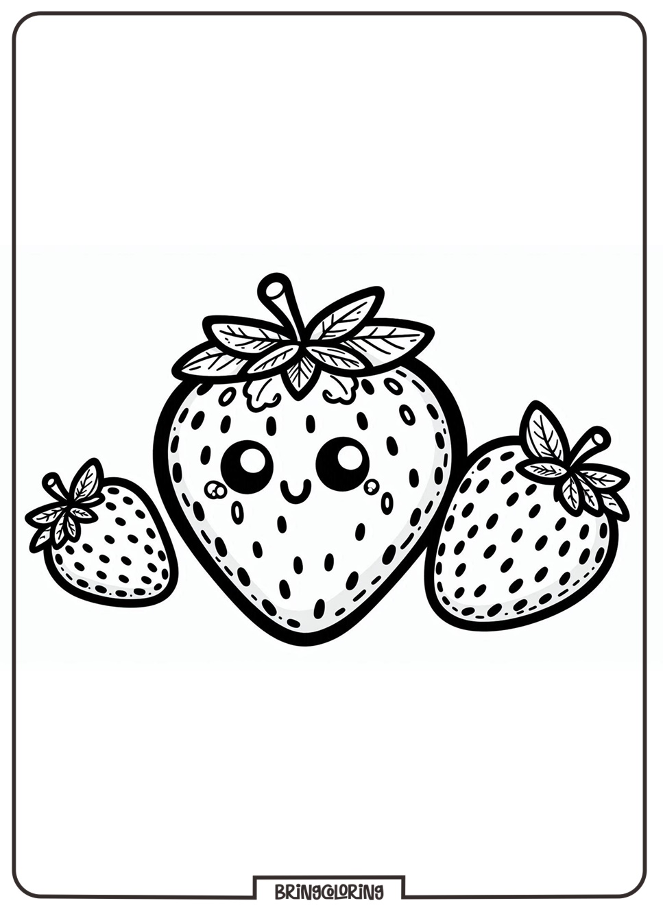 strawberry coloring pages