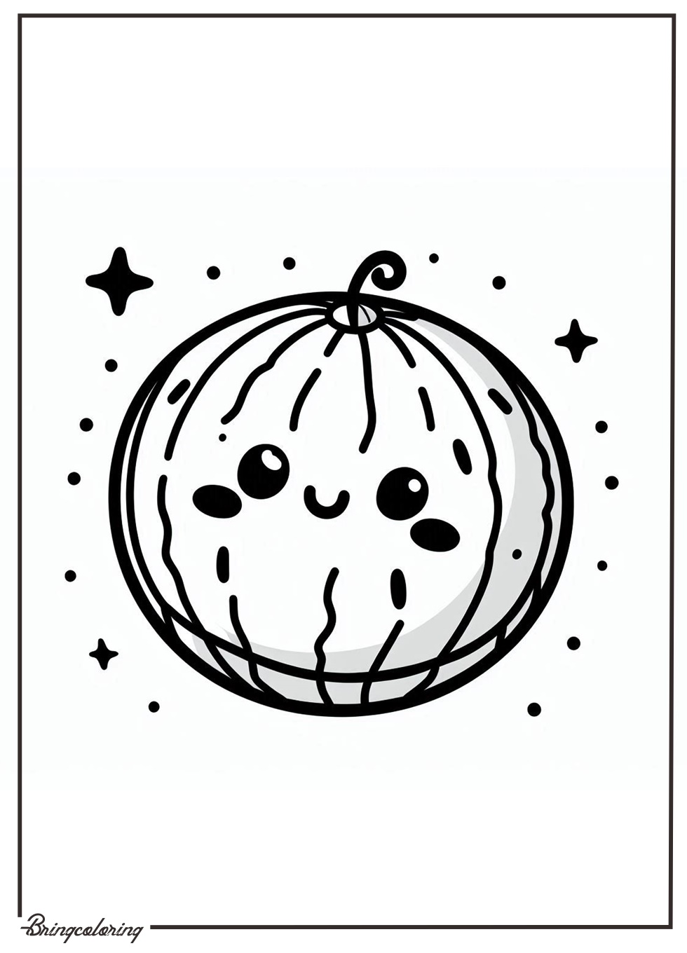 watermelon coloring page for kids