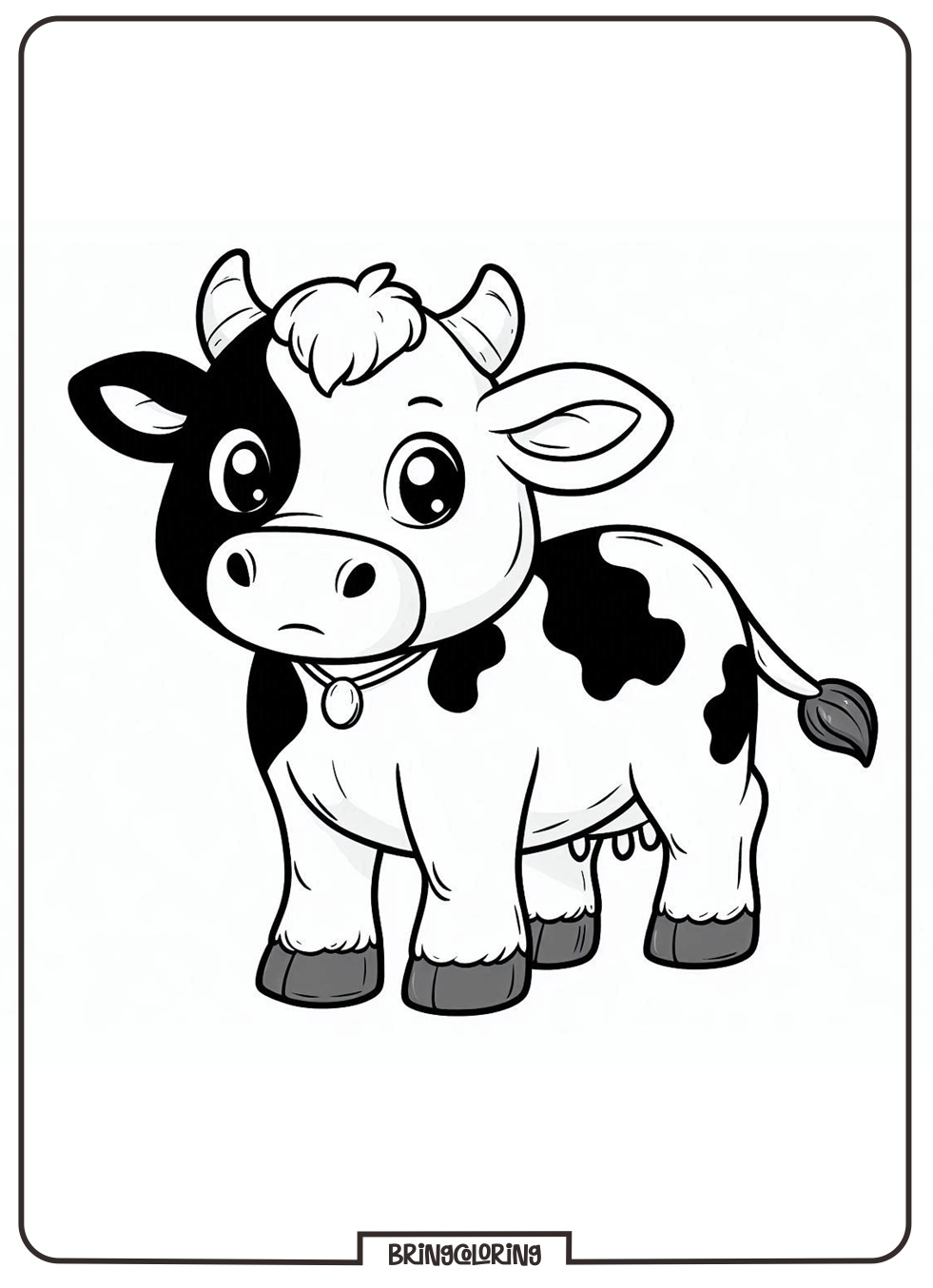 Baby Cow Coloring Page Online Kids Baby Cow Coloring Page Online Kids
