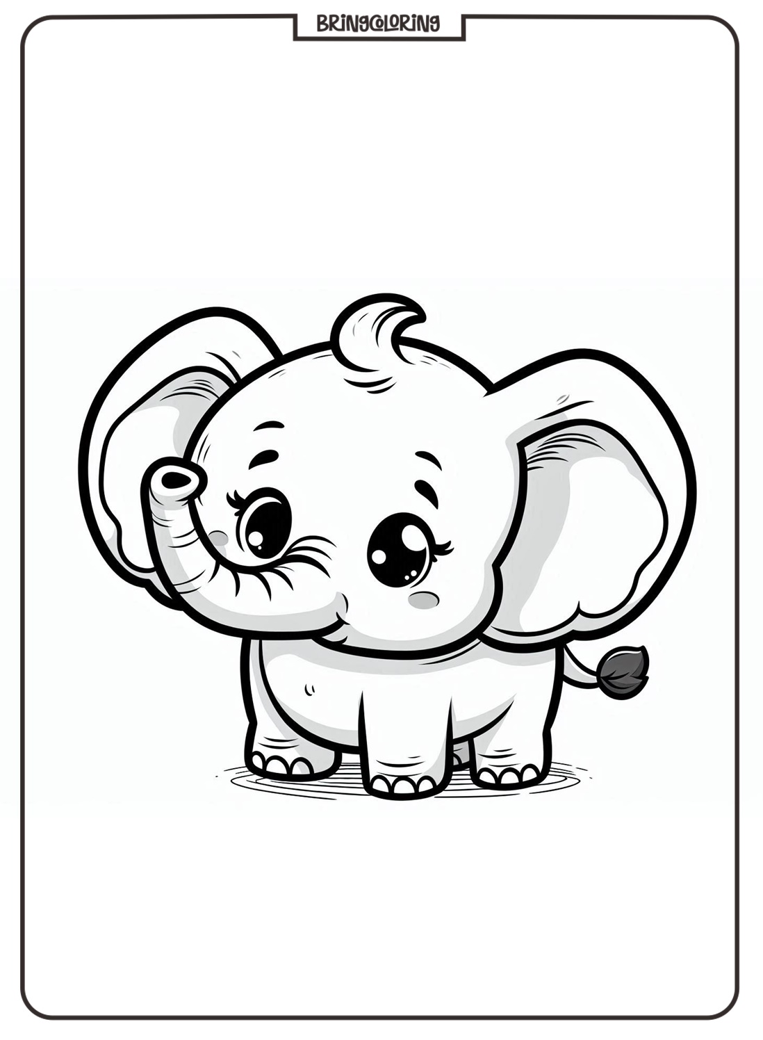 Baby Elephant Coloring Pages for Kids Bringcoloring.com Baby Elephant Coloring Pages for Kids Bringcoloring.com