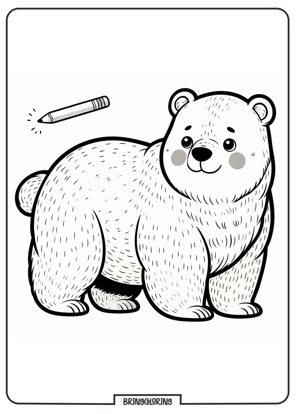 Bear Coloring Page Online for Kids