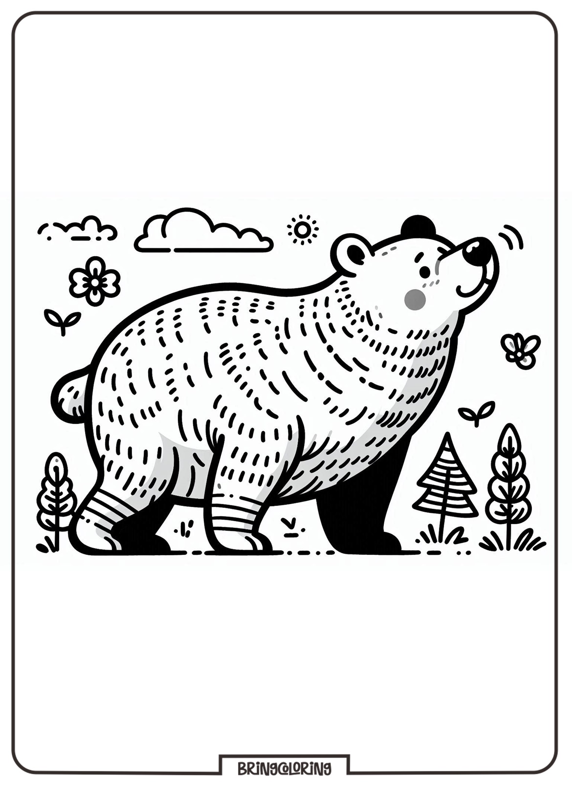 Bear Coloring Pages Online for Kids