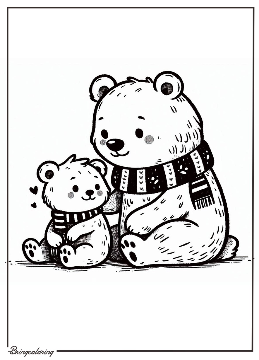 Bear and Mama Bear Coloring Pages Online for Kids Bear and Mama Bear Coloring Pages Online for Kids