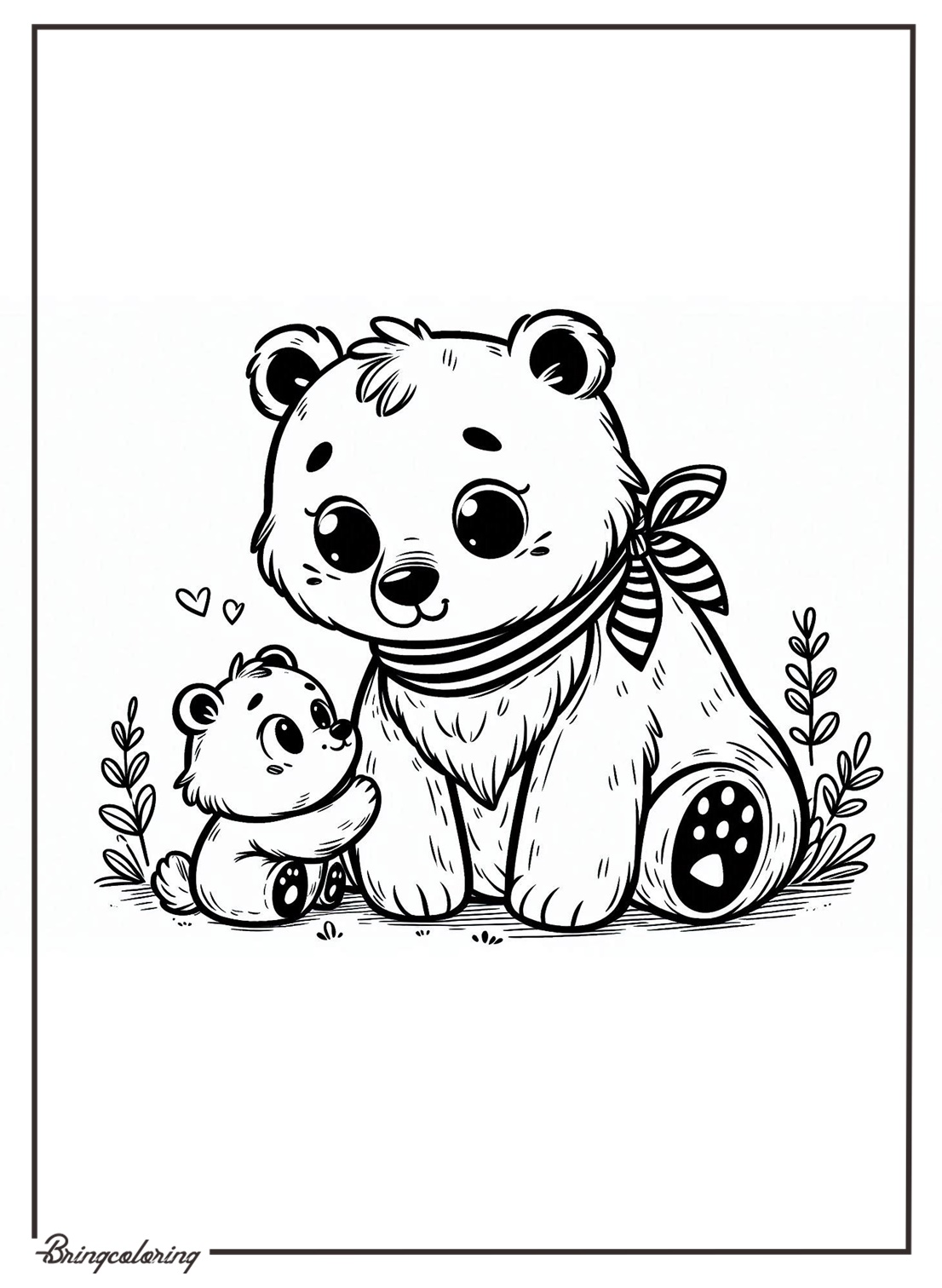 Bear and Mama Bear Coloring Pages for Kids Bear and Mama Bear Coloring Pages for Kids