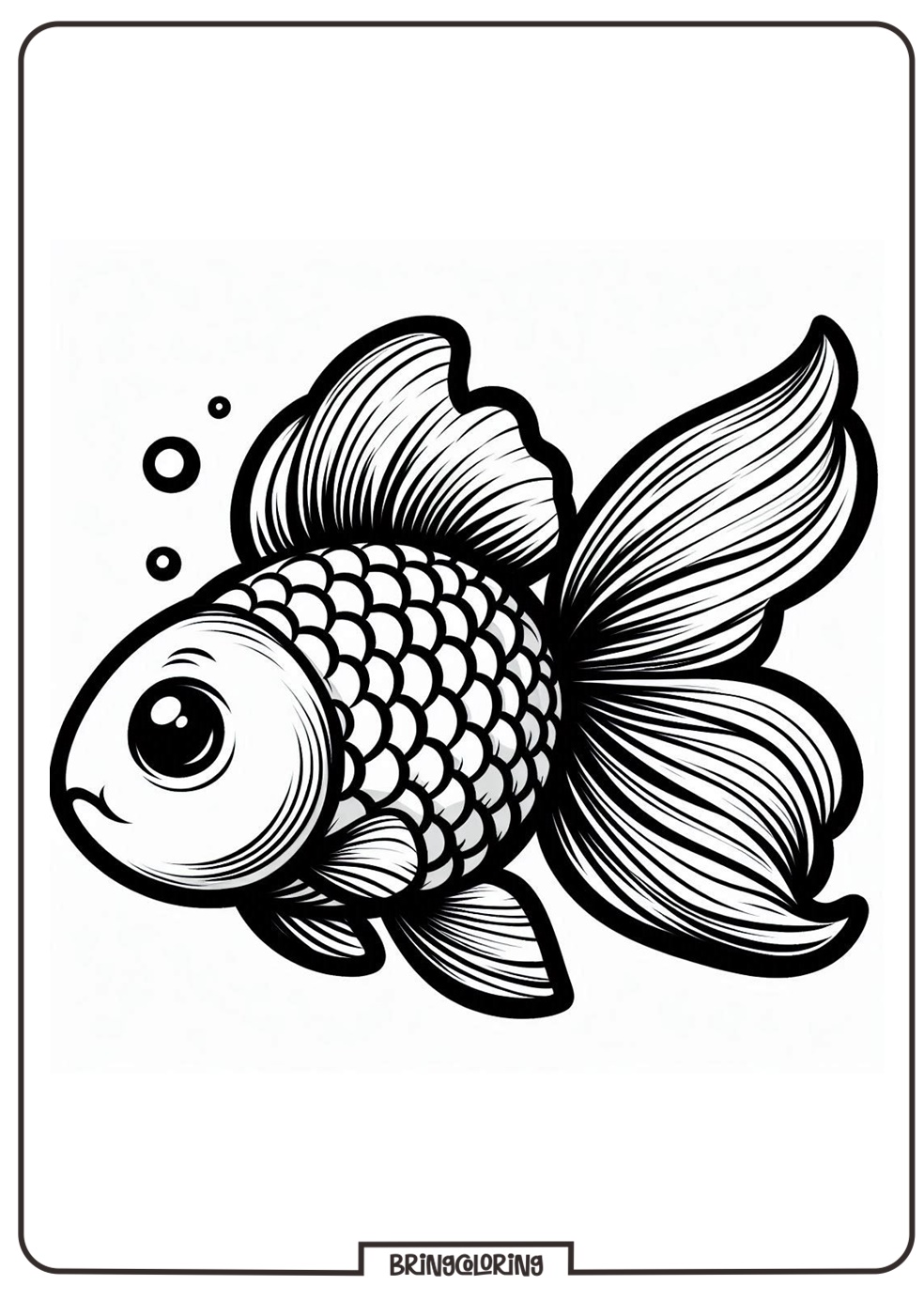 Coloring Pages Goldfish for Kids