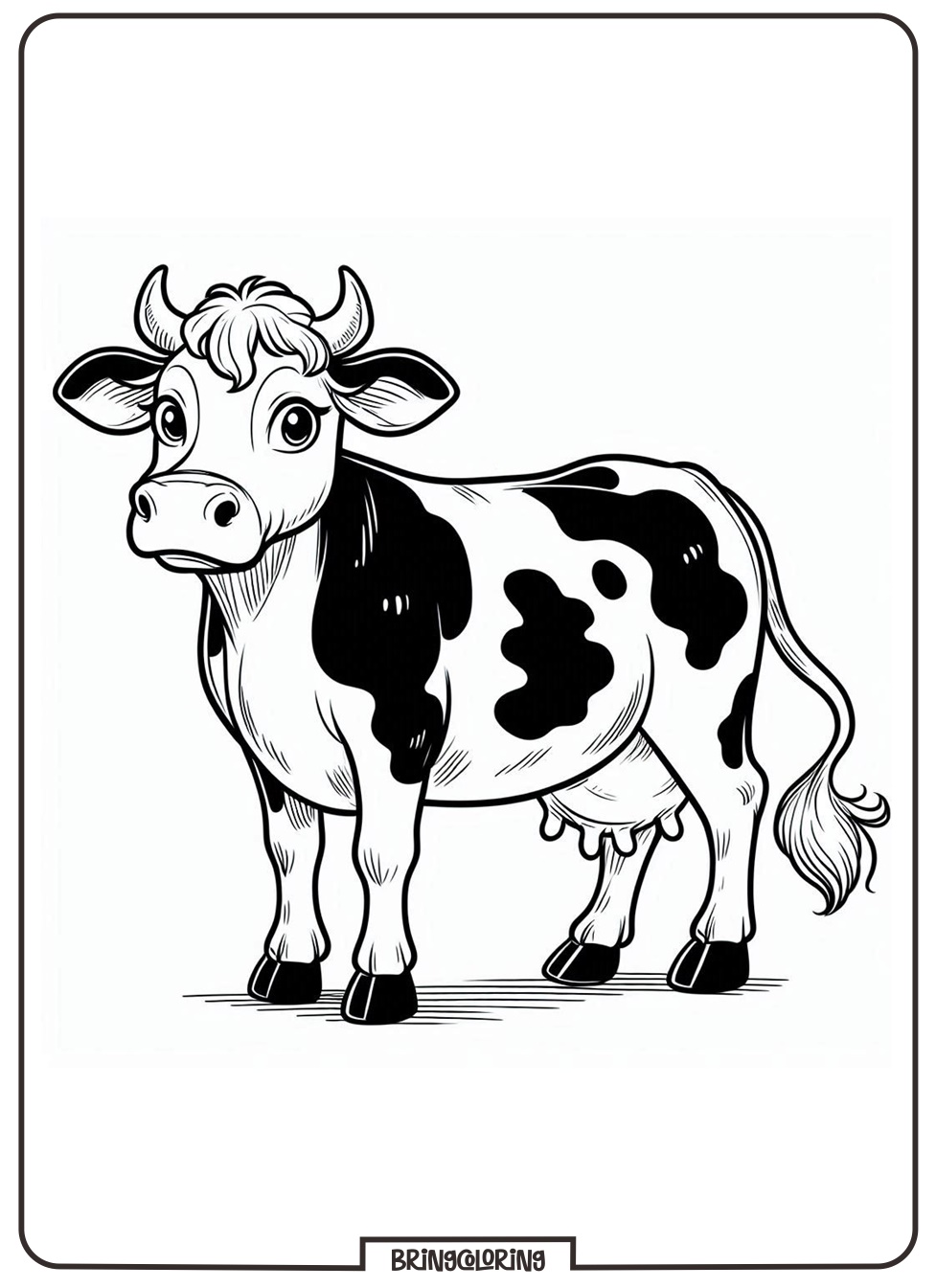 Cow Coloring Page Online Kid Cow Coloring Page Online Kid