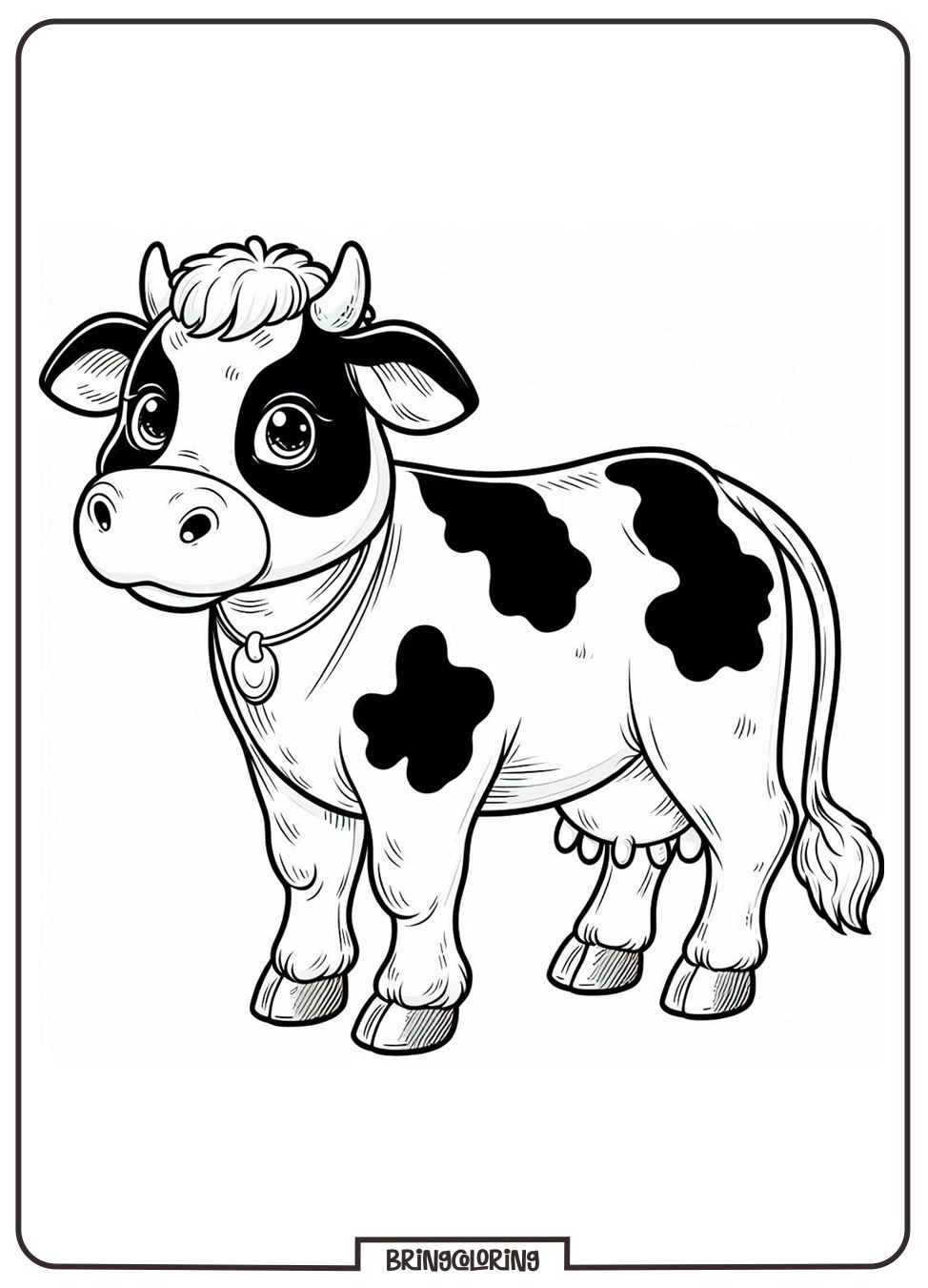 Cow Coloring Page Online Kids Cow Coloring Page Online Kids