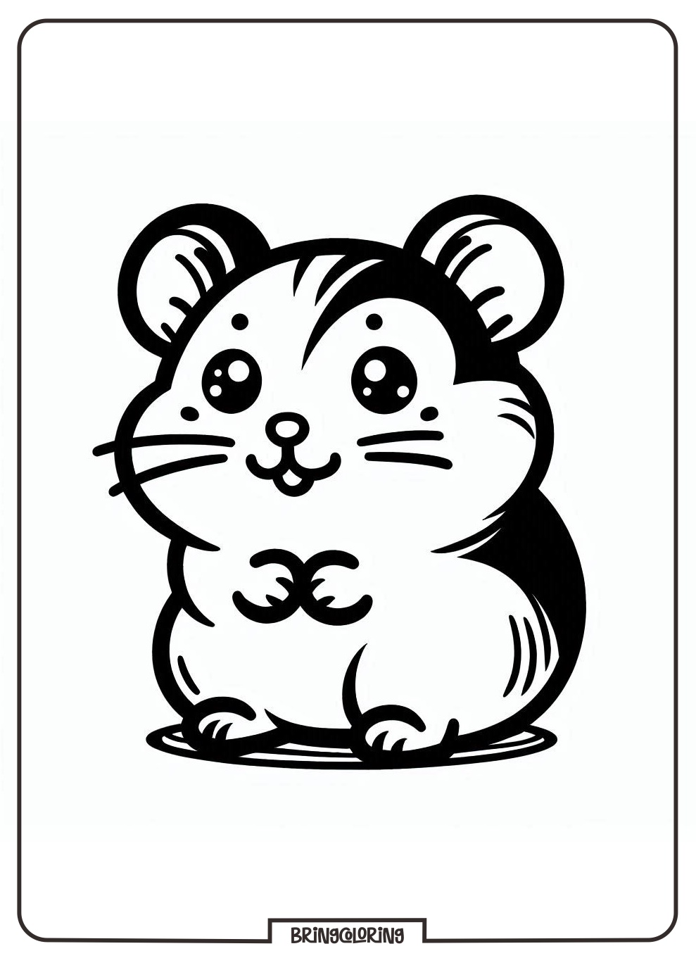 Cute Hamster Coloring Pages for Kids Cute Hamster Coloring Pages for Kids