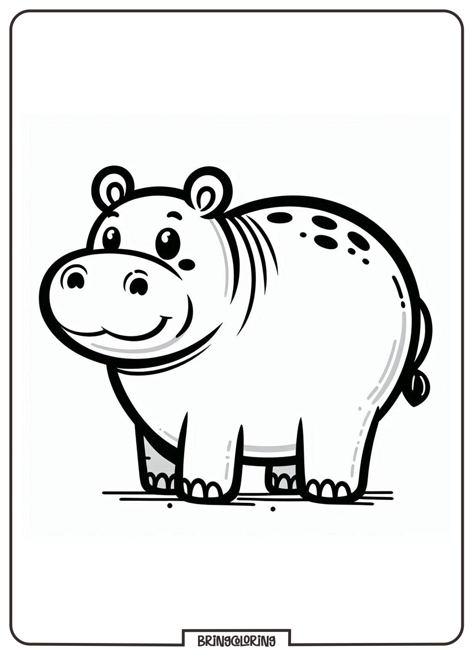 Cute hippo coloring pages for kids Cute hippo coloring pages for kids