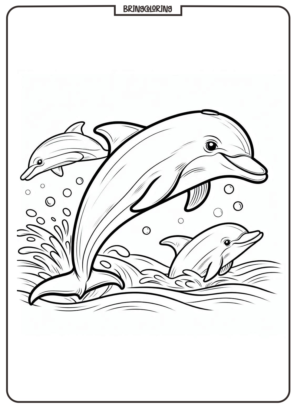 Dolphin Coloring Pages for kids
