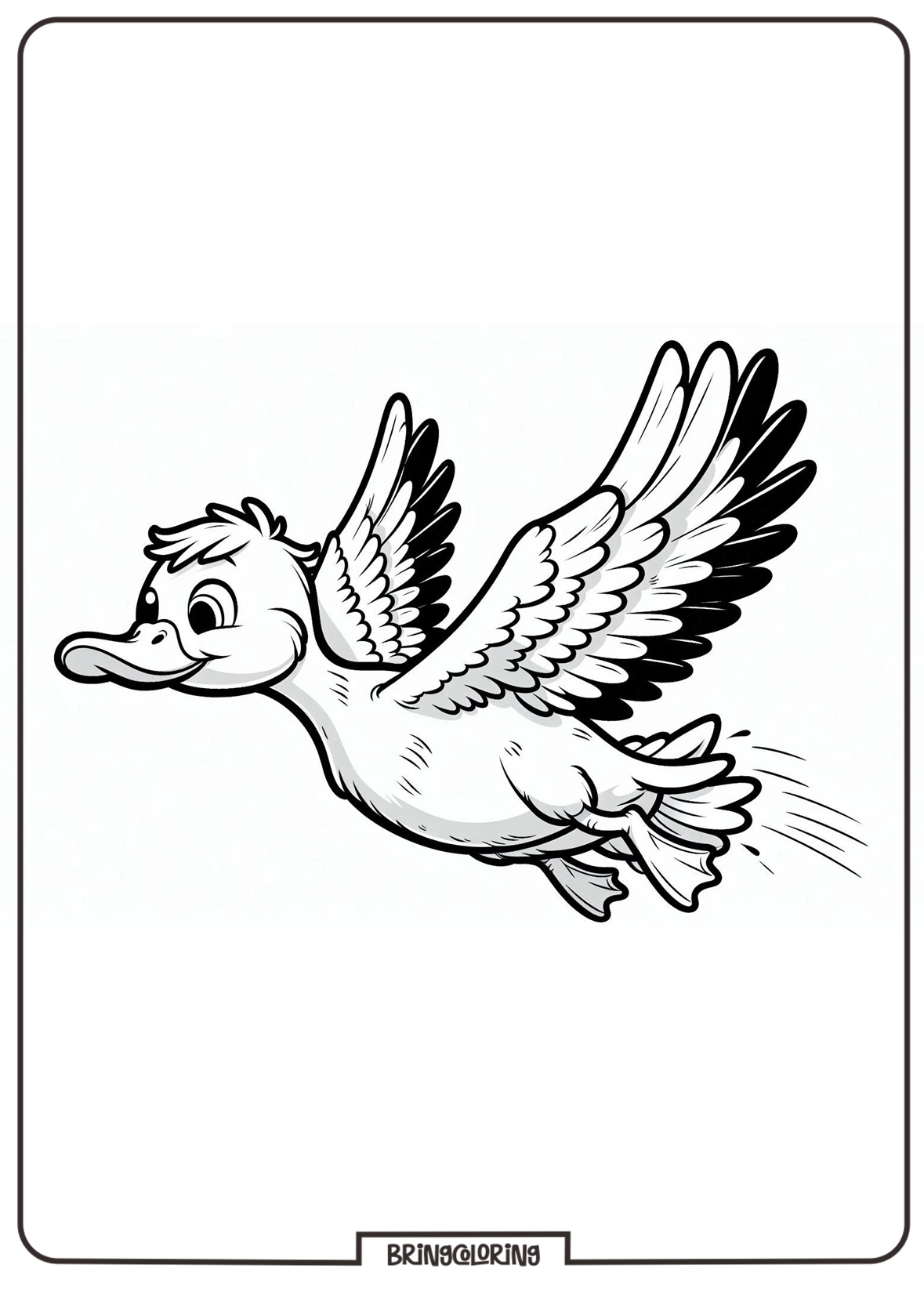Ducks Are Flying Coloring Page for Kid Ducks Are Flying Coloring Page for Kid