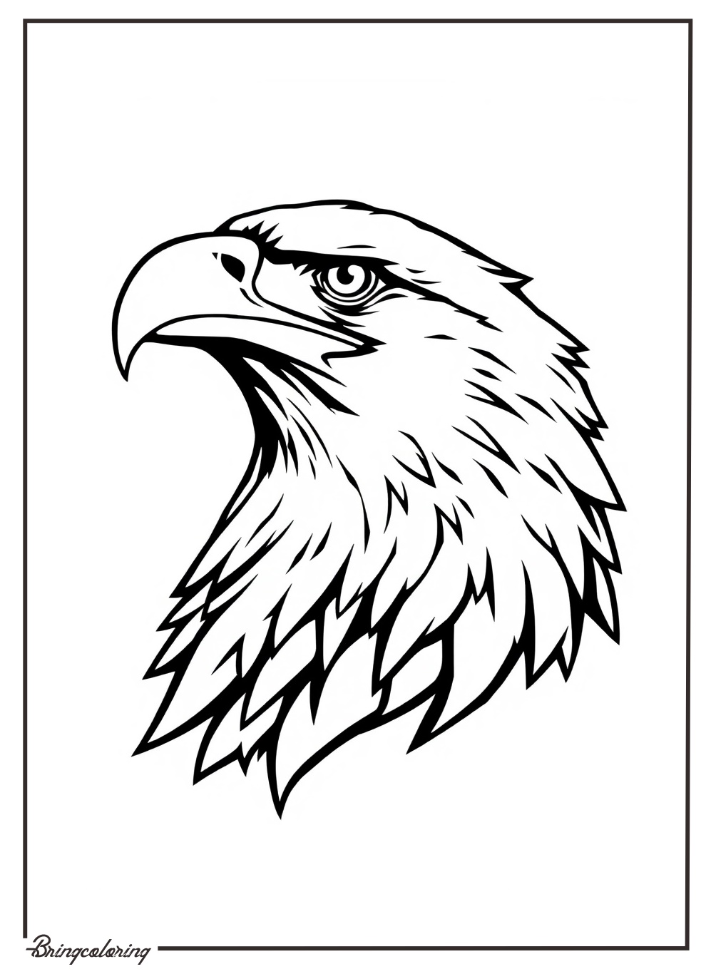 Eagle head coloring for kids Eagle head coloring for kids