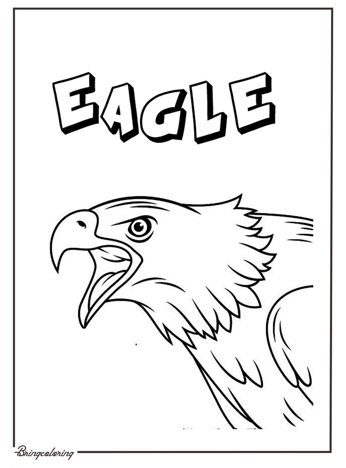 Eagle head coloring page online Eagle head coloring page online