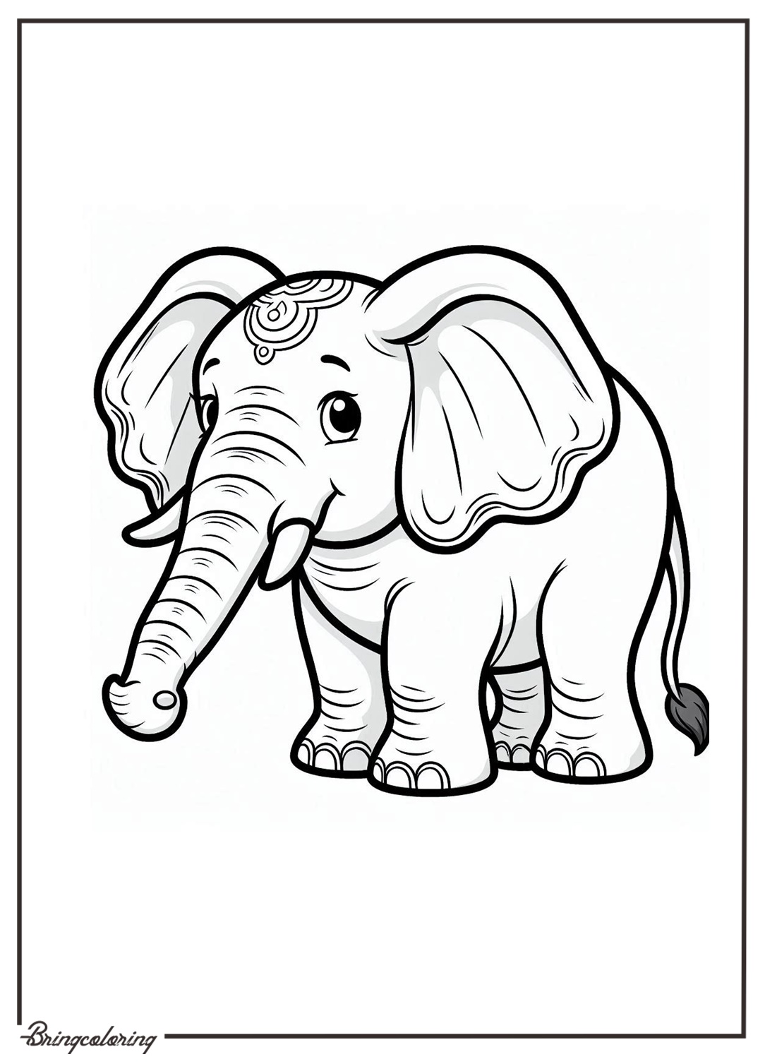 Elephant Coloring page online for kids Elephant Coloring page online for kids
