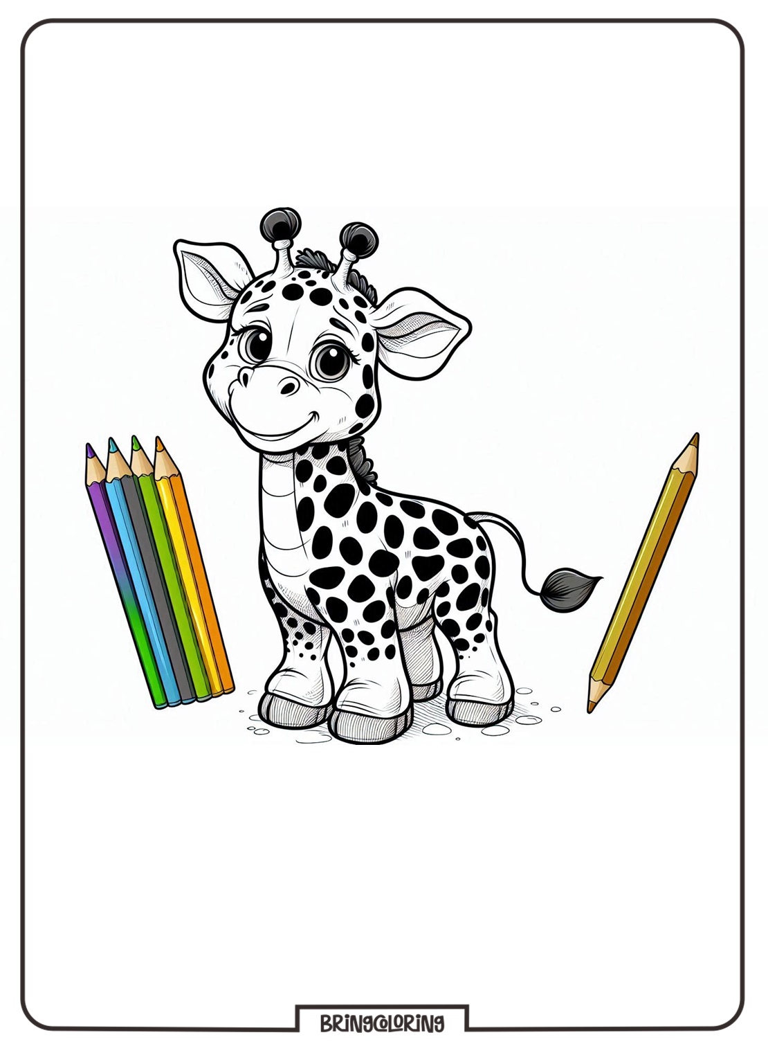 Giraffe Coloring Page for Kid Giraffe Coloring Page for Kid