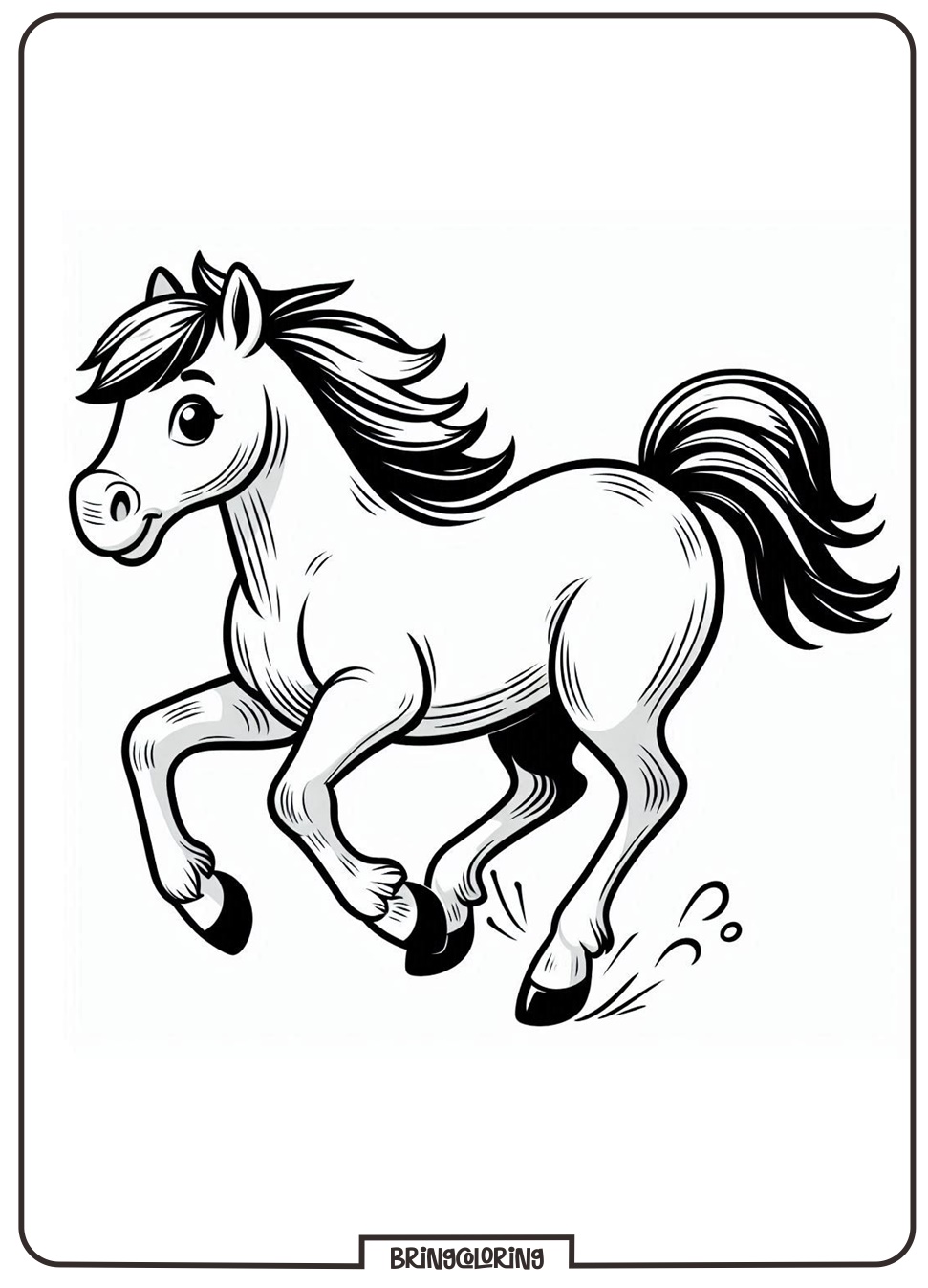 Horse coloring pages for kid Horse coloring pages for kid
